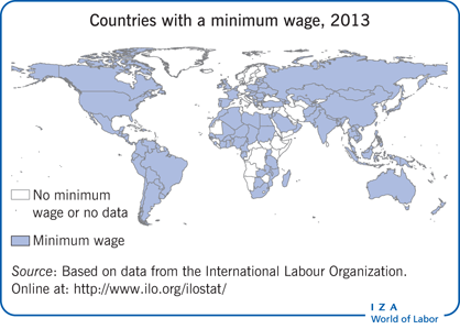 最低工资国家，2013年