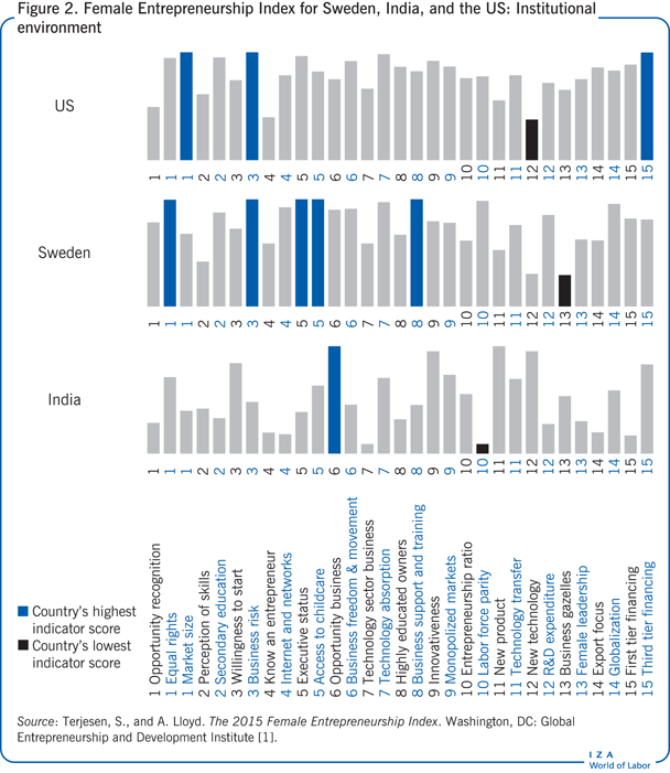 瑞典、印度和美国的女性创业指数:制度环境